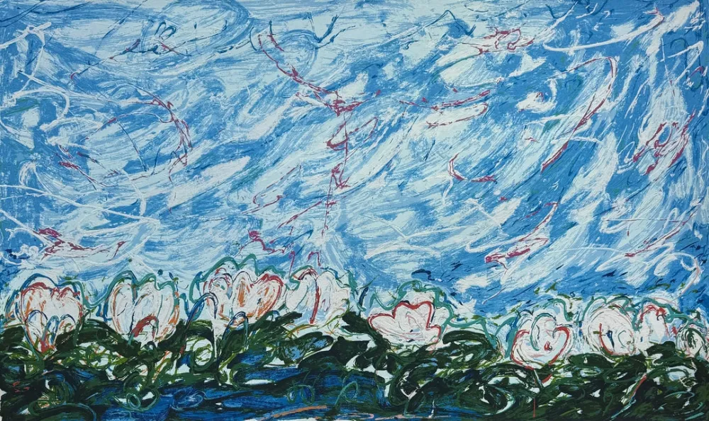 Zeefdruk Schifano - Gigli d'acqua