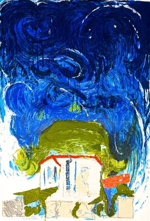 Zeefdruk Schifano - Mario Schifano (1934–1998) - Casa Dolce - Enamel screen printing and collage - 1997