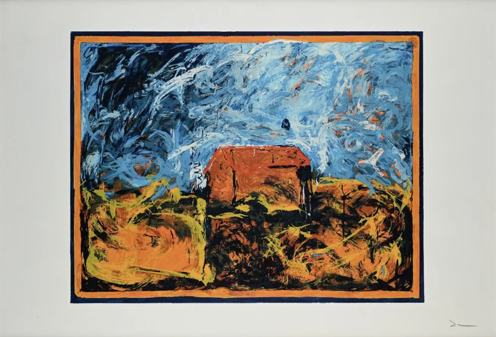Zeefdruk Schifano - Mario Schifano (1934–1998) – Casa Sola – Enamel screen printing – 1990