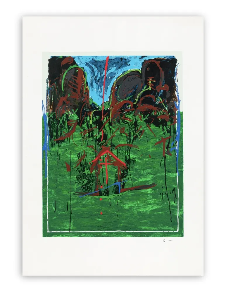 Zeefdruk Schifano - Mario Schifano (1934–1998) - Casetta - Enamel screen printing - 1993