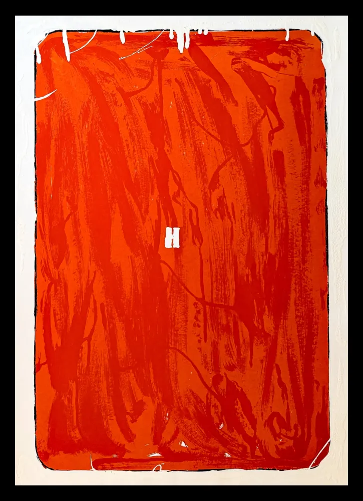Zeefdruk Schifano - Mario Schifano (1934–1998) - Monochrome - Materic serigraphy with enamels on cardboard - 1975