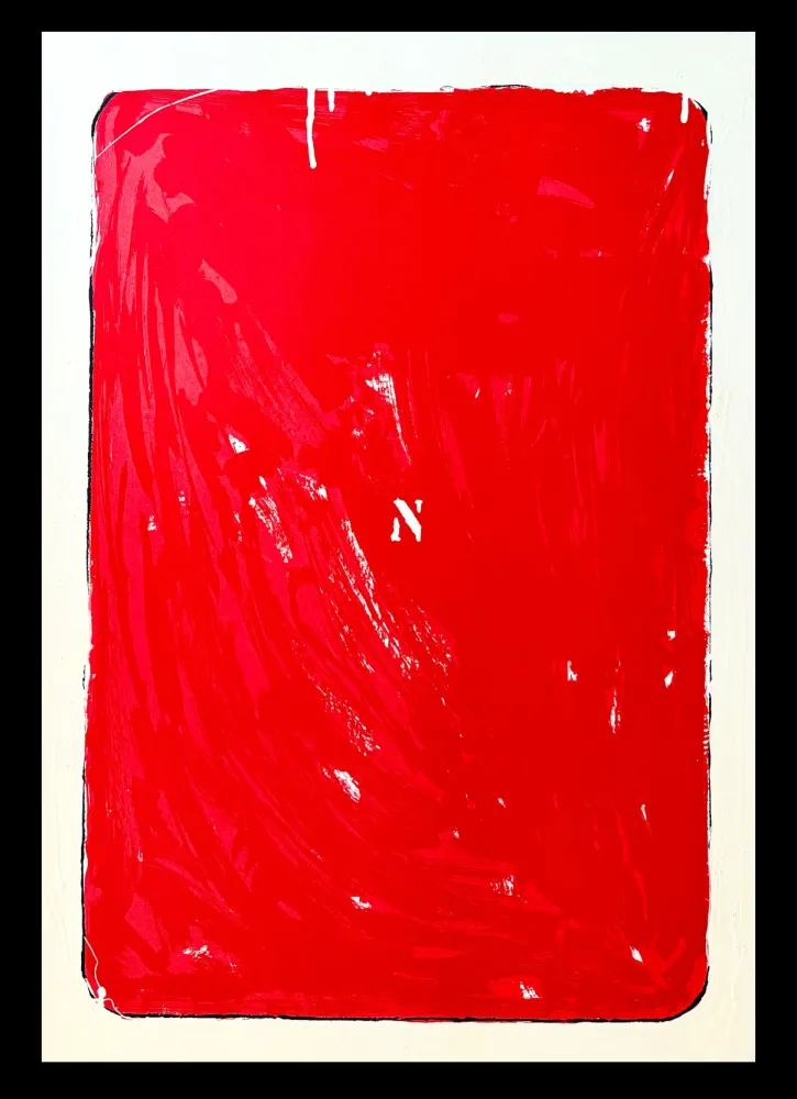 Zeefdruk Schifano - Mario Schifano (1934–1998) - Monochrome - Materic serigraphy with enamels on cardboard - 1975