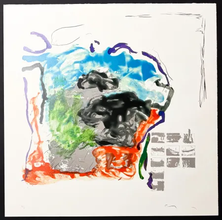 Lithografie Schifano - Mario Schifano (1934–1998) – Vedute ininterrotte – Lithograph with screen printing on paper – 1988