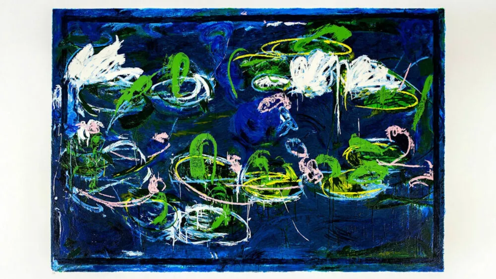 Lithografie Schifano - Mario Schifano (1934–1998) - Watherlillies - Enamel screen printing - 1988