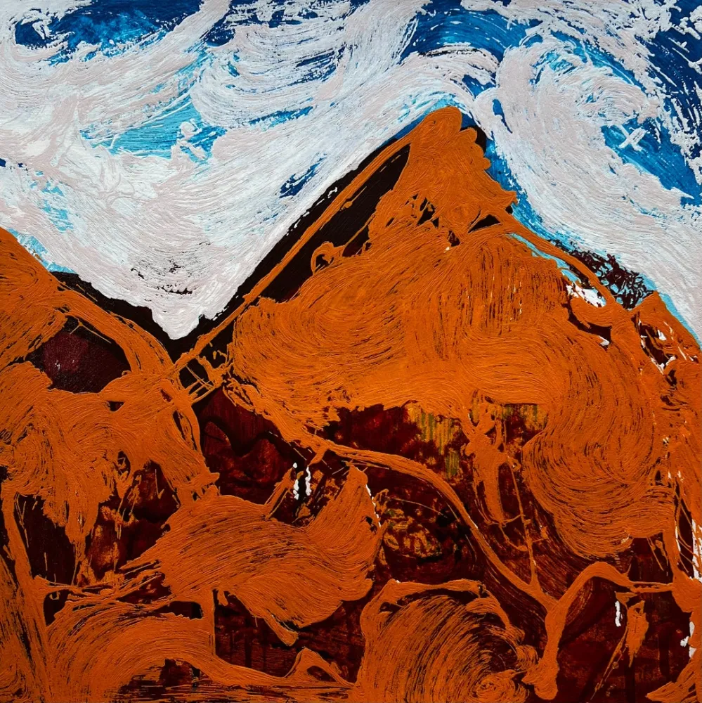 Zeefdruk Schifano - Montagna