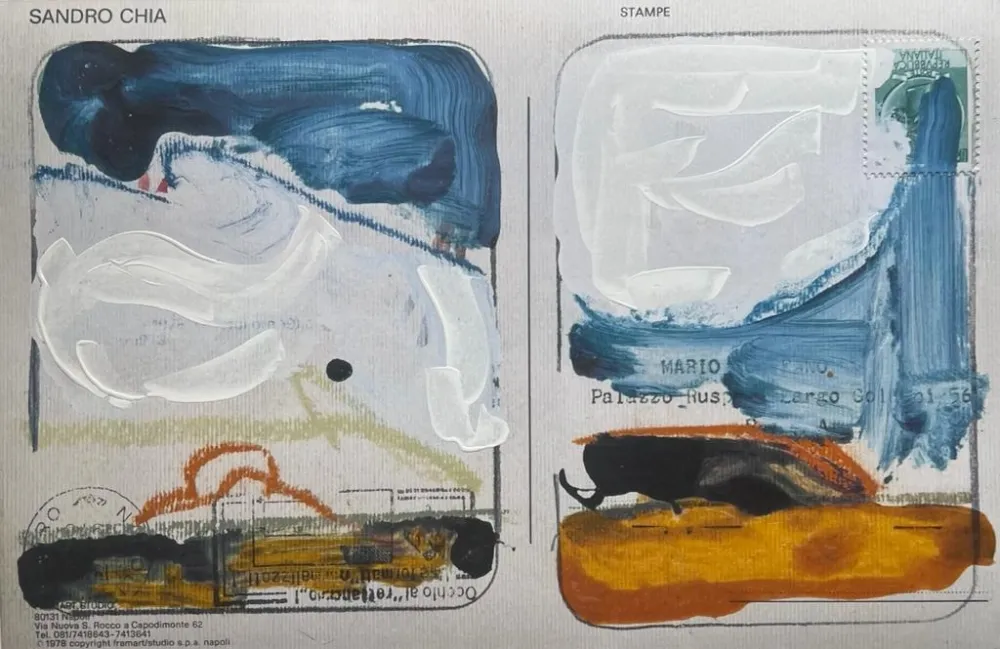 Zeefdruk Schifano - Omaggio a Sandro Chia