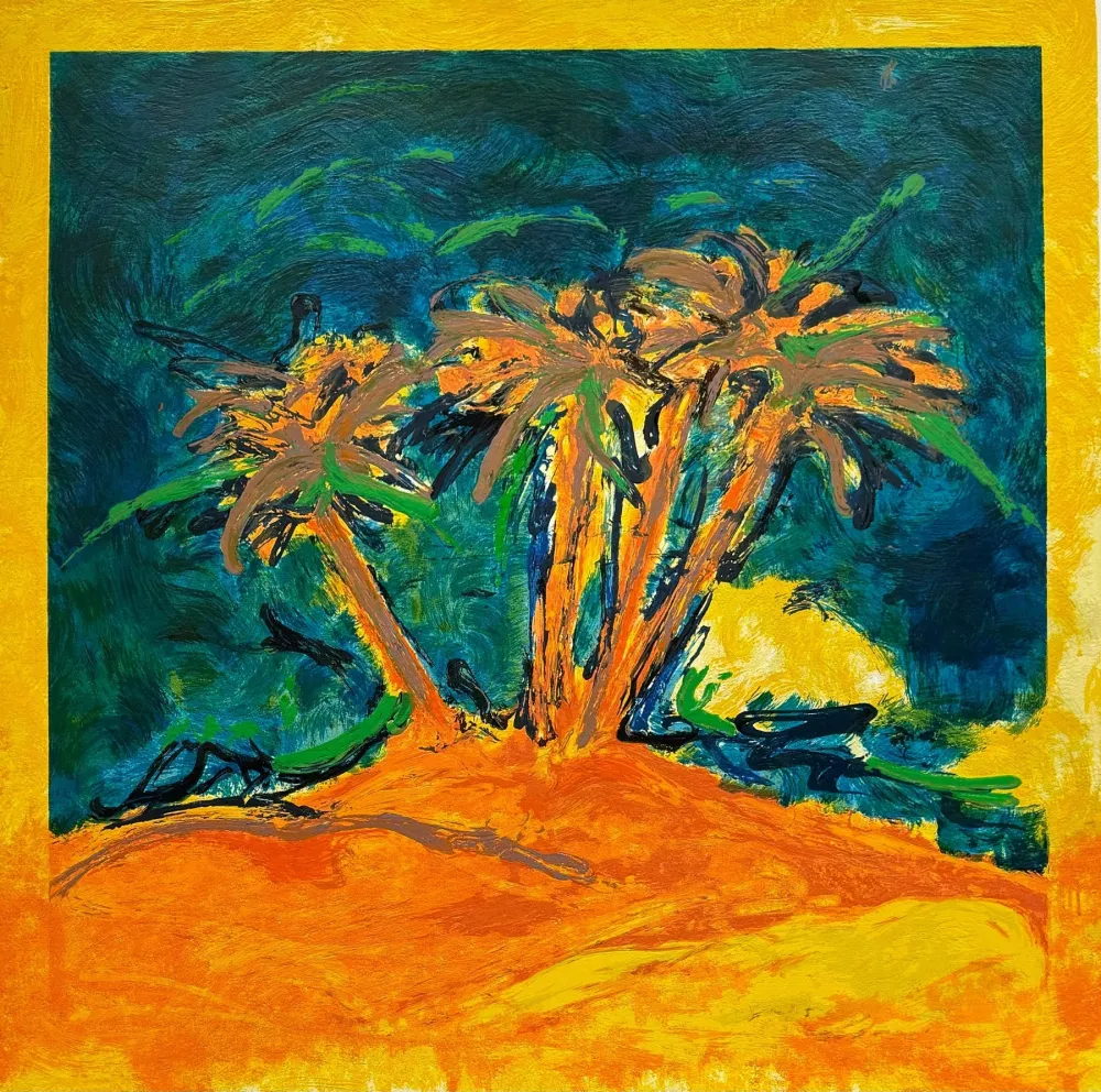 Zeefdruk Schifano - Palme