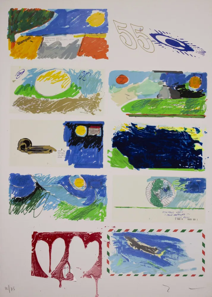 Zeefdruk Schifano - Untitled