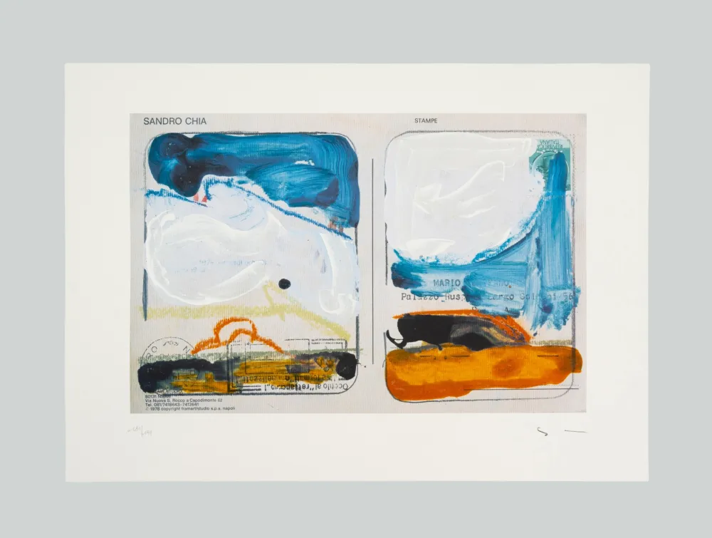 Zeefdruk Schifano - Veduta interrotta