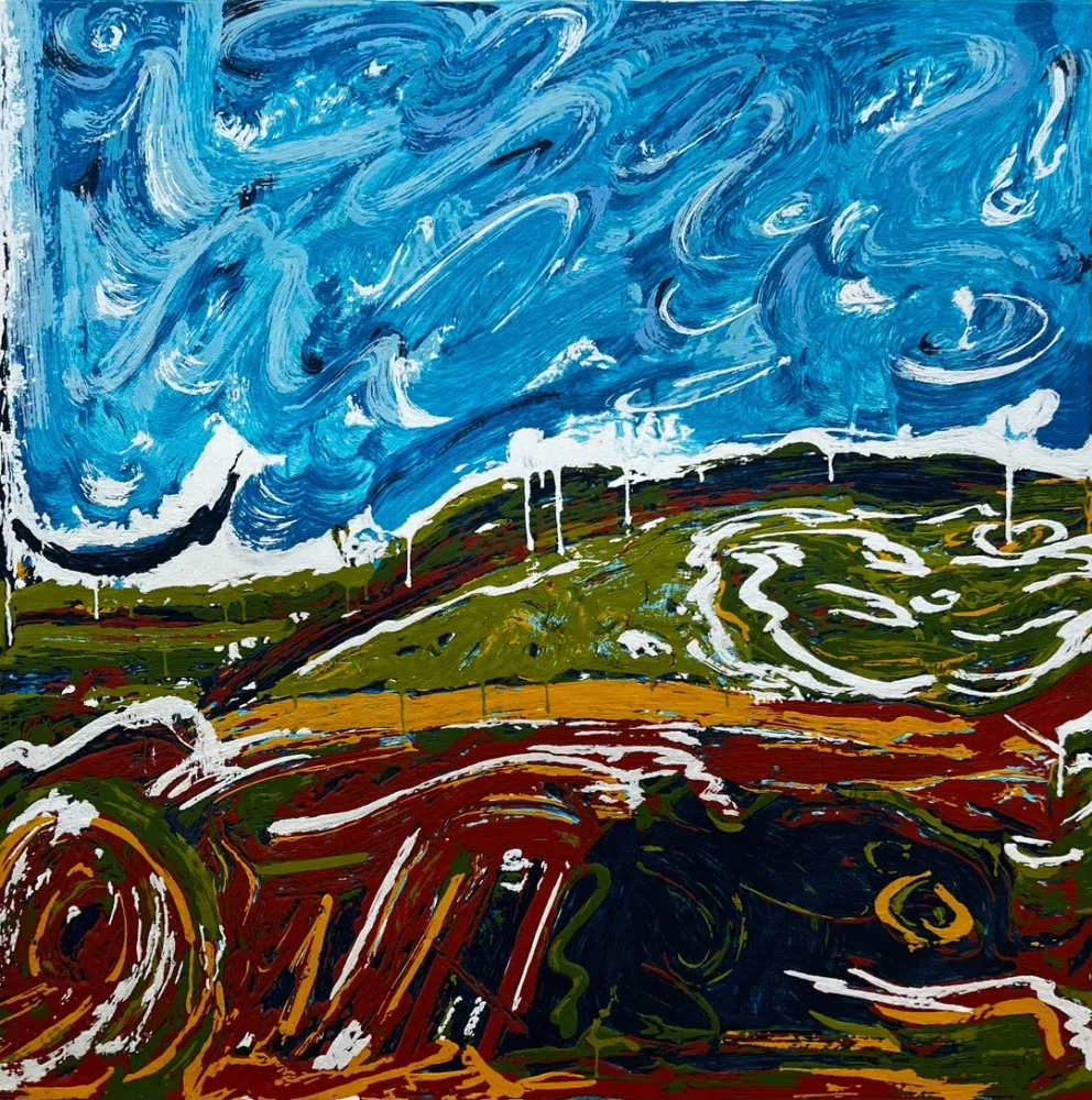 Zeefdruk Schifano - Veduta italiana