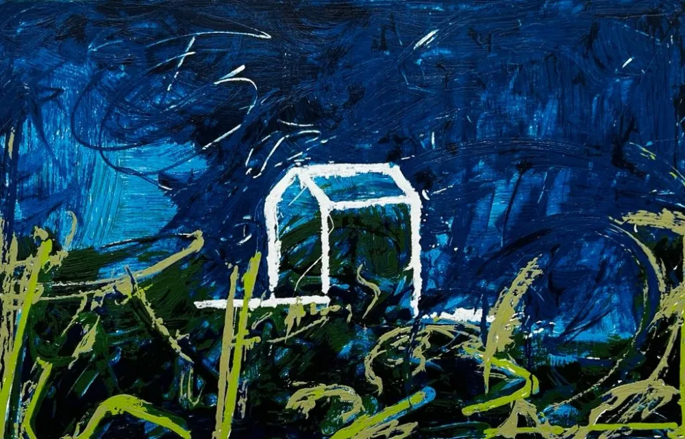 Zeefdruk Schifano - Veduta notturna