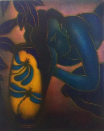 Mezzotint Schkolnyk -  Hommage à Gauguin