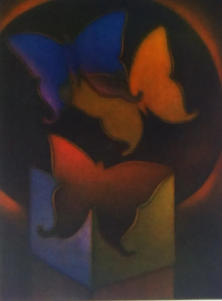 Mezzotint Schkolnyk - Les papillons