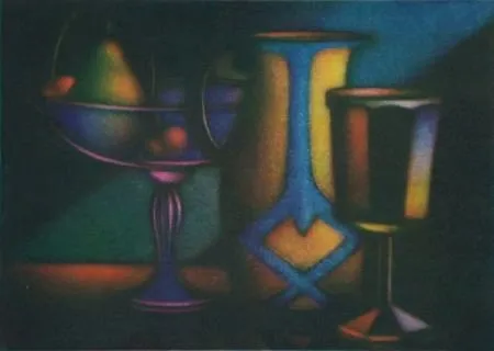 Mezzotint Schkolnyk - Pichet et verre
