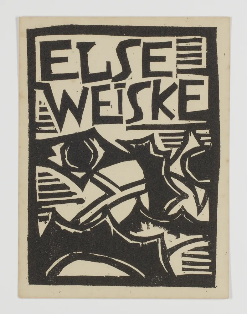 Houtsnede Schmidt-Rottluff - Exlibris Else Weiske