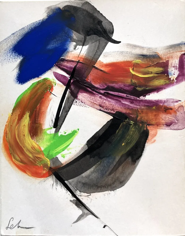 Geen Techniek Schneider - Aquarelle et gouache sur papier.