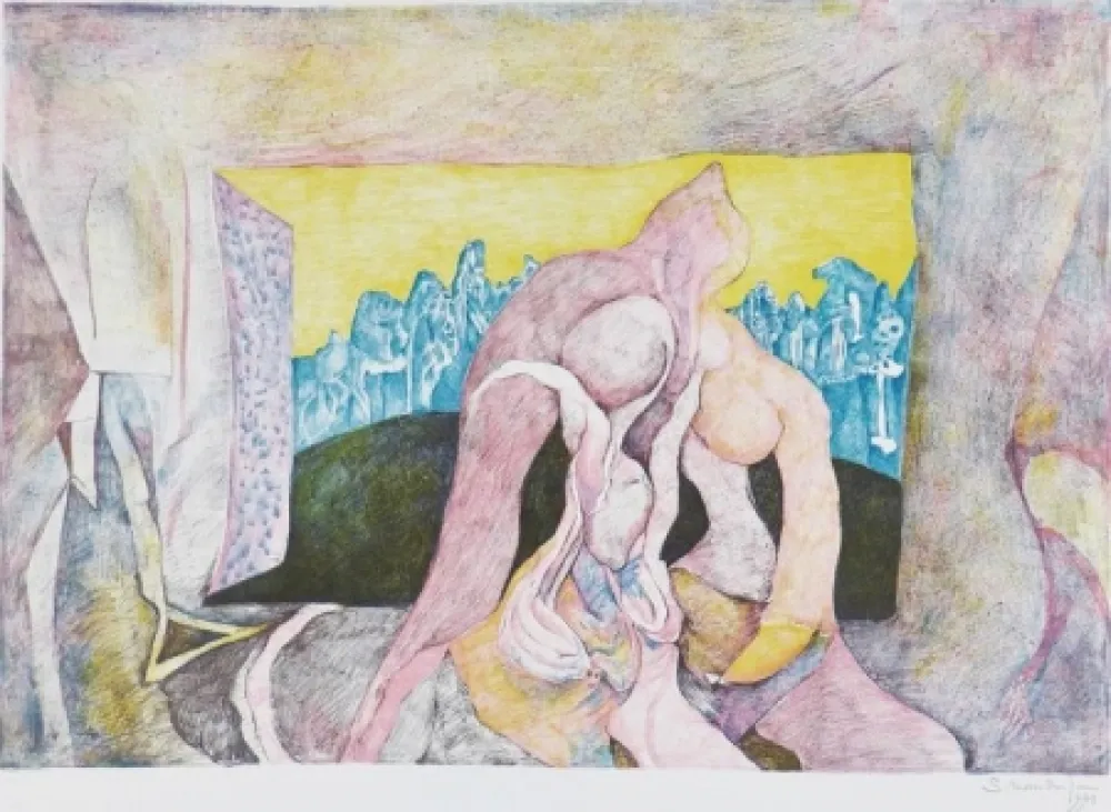 Lithografie Schoendorff - La fenêtre