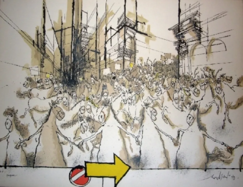 Lithografie Searle - Horsepower