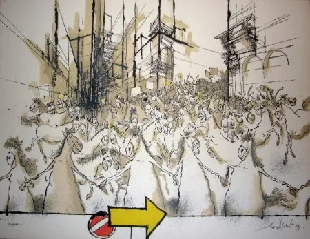 Lithografie Searle - Horsepower