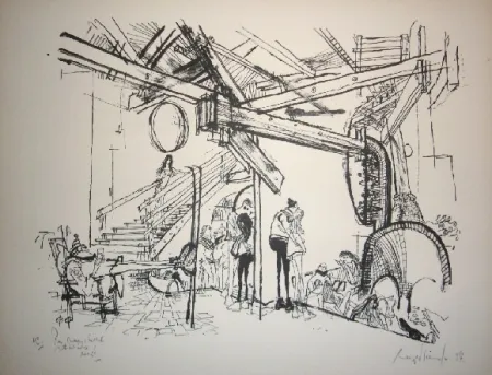 Lithografie Searle - Ski