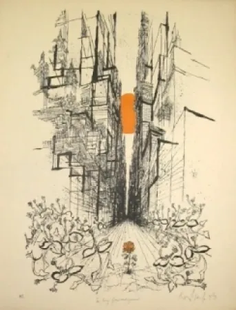 Lithografie Searle - The thing from underground