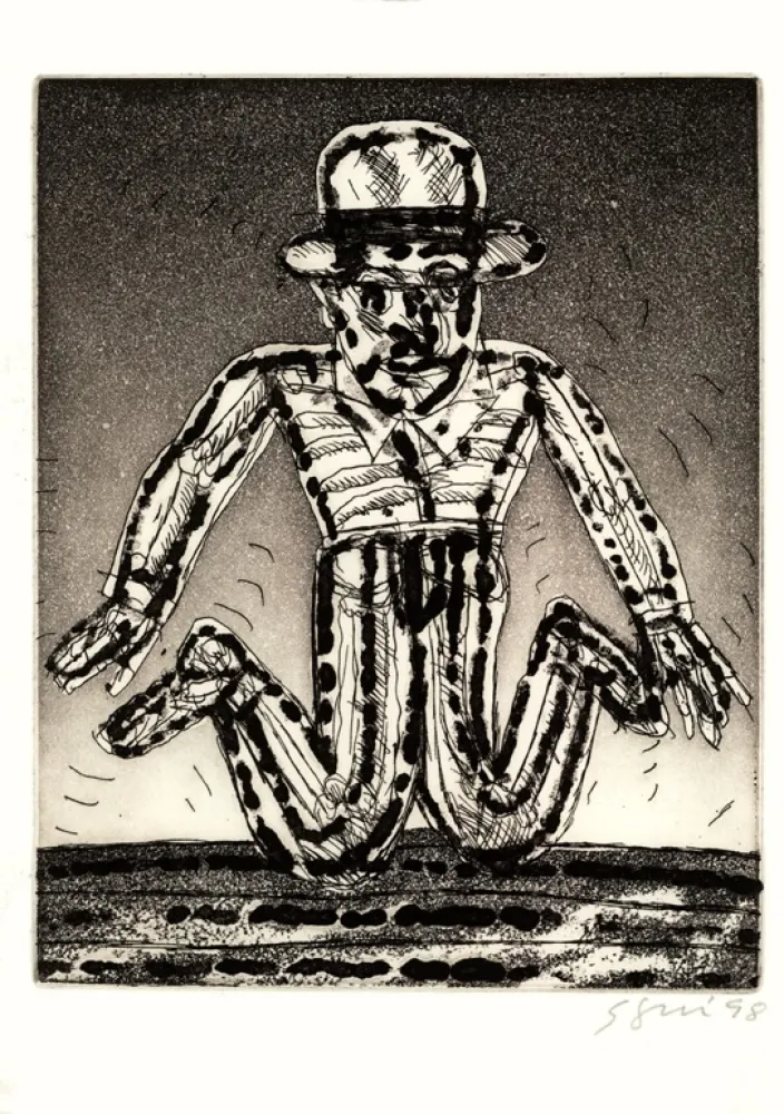 Ets En Aquatint Segui - Autoportrait 