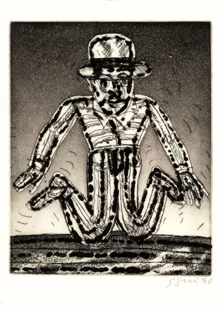 Ets En Aquatint Segui - Autoportrait 