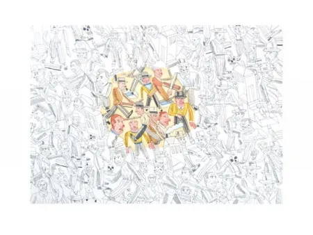 Ets En Aquatint Segui - LA FOULE