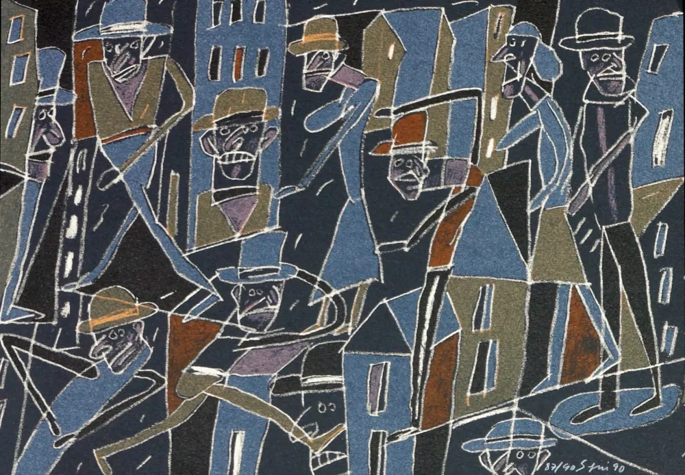 Lithografie Segui - Le froid bleu des contre nuits 2