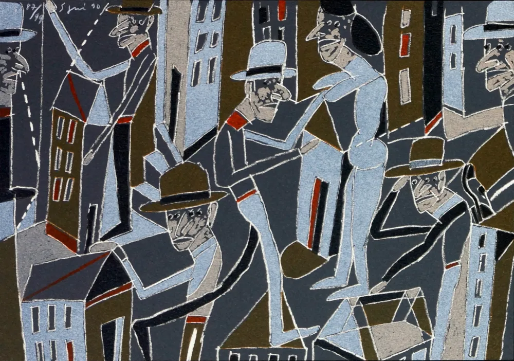 Lithografie Segui - Le froid bleu des contre nuits 3