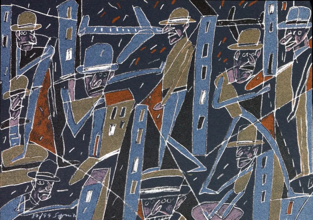 Lithografie Segui - Le froid bleu des contre nuits 4