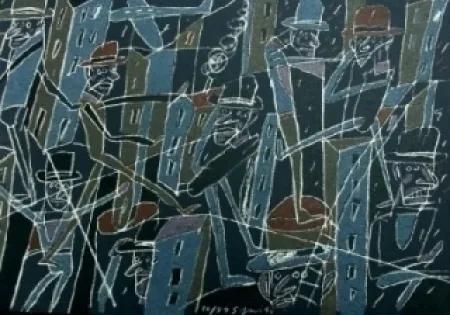 Lithografie Segui - Le froid bleu des contre-nuits