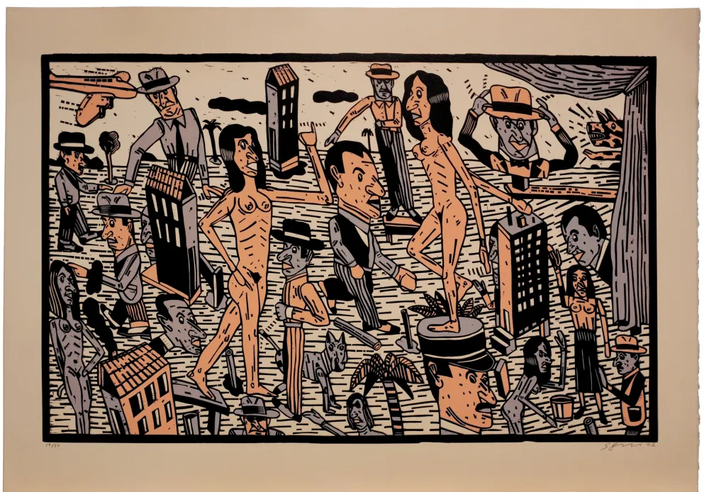 Lithografie Segui - Théatre de la ville IV