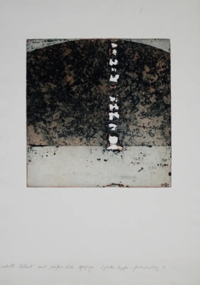 Ets En Aquatint Sensen - Atoll-Detail