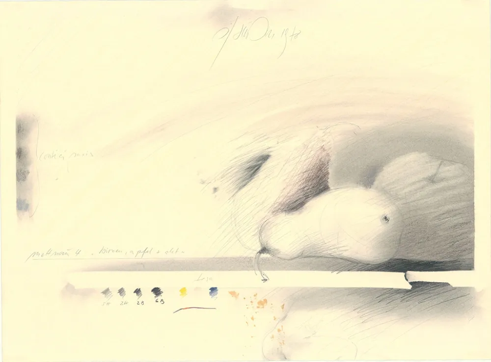 Geen Techniek Sensen - Mettnau 4—Birnen, Apfel + Akt