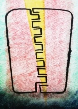 Lithografie Serrano - Dialogo en negro