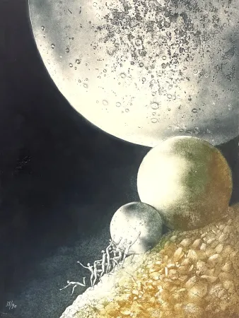 Lithografie Serre - Les Planètes