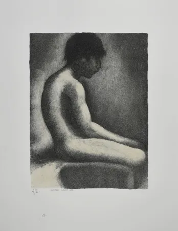 Lithografie Seurat - NU ASSIS / SEATED NUDE, 1883