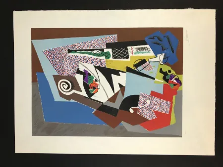 Lithografie Severini - Natura morta e Violino