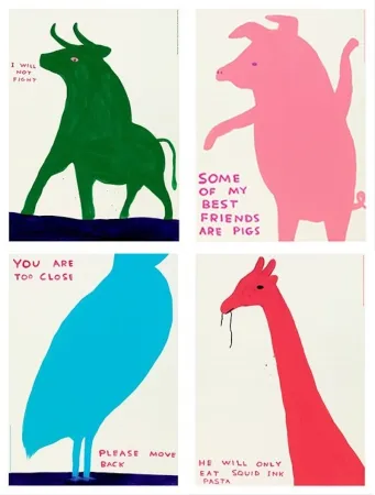 Lithografie Shrigley - Animal series (set of 4)