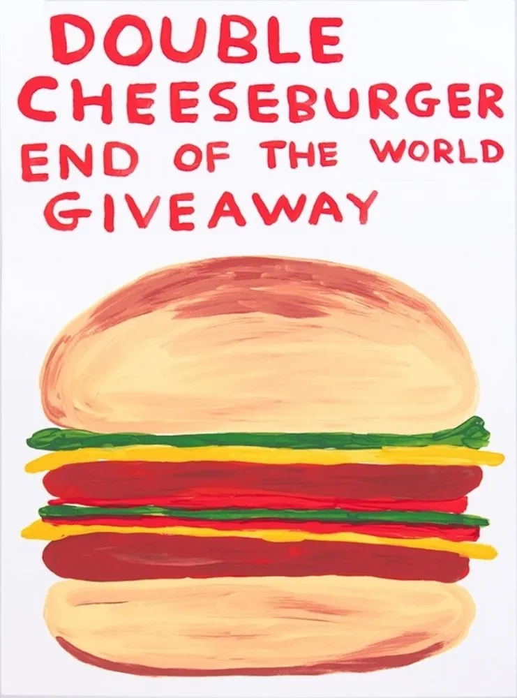 Zeefdruk Shrigley - Double Cheeseburger End Of The World Giveaway