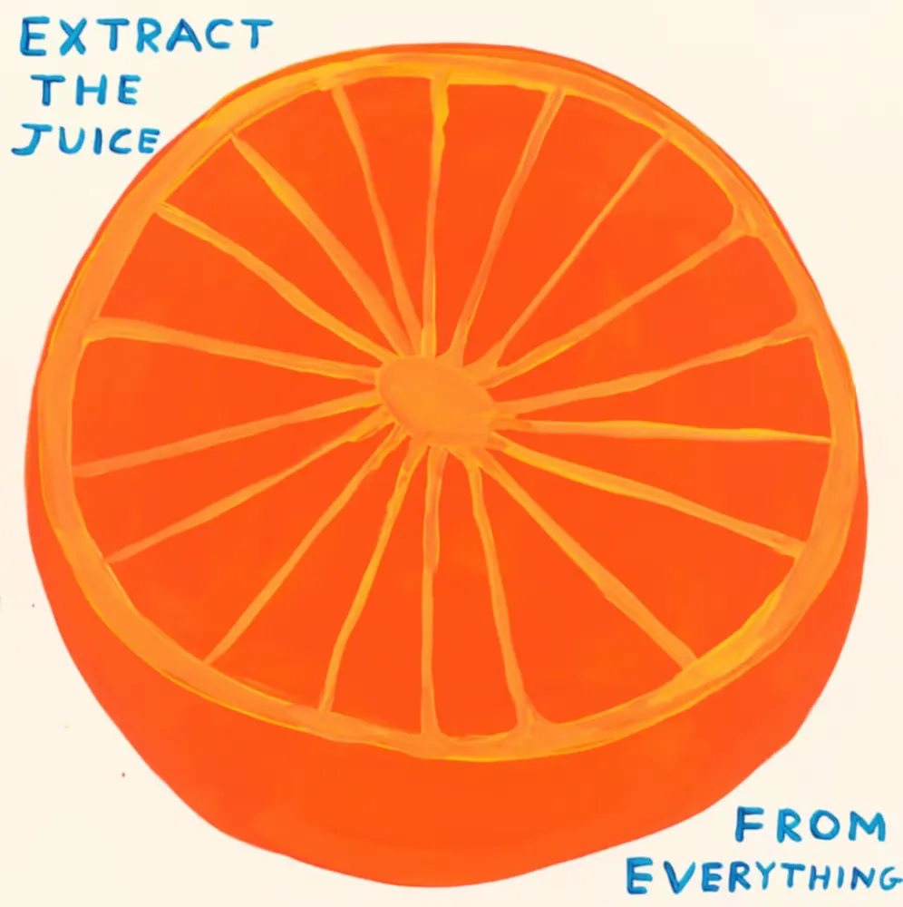Zeefdruk Shrigley - Extract The Juice