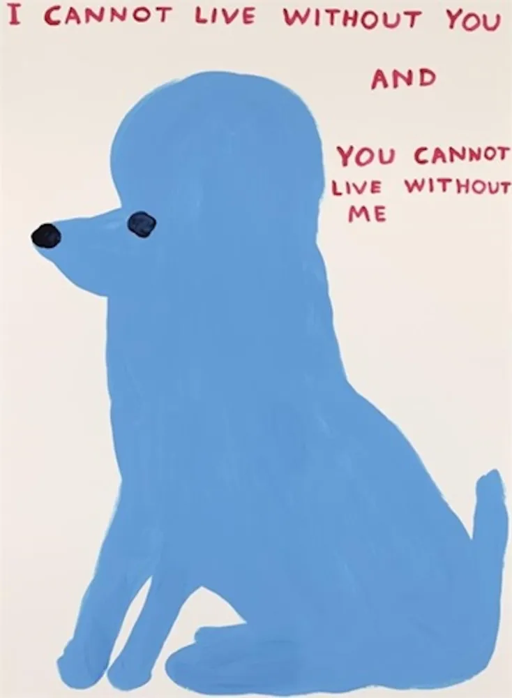 Zeefdruk Shrigley - I Cannot Live Without You
