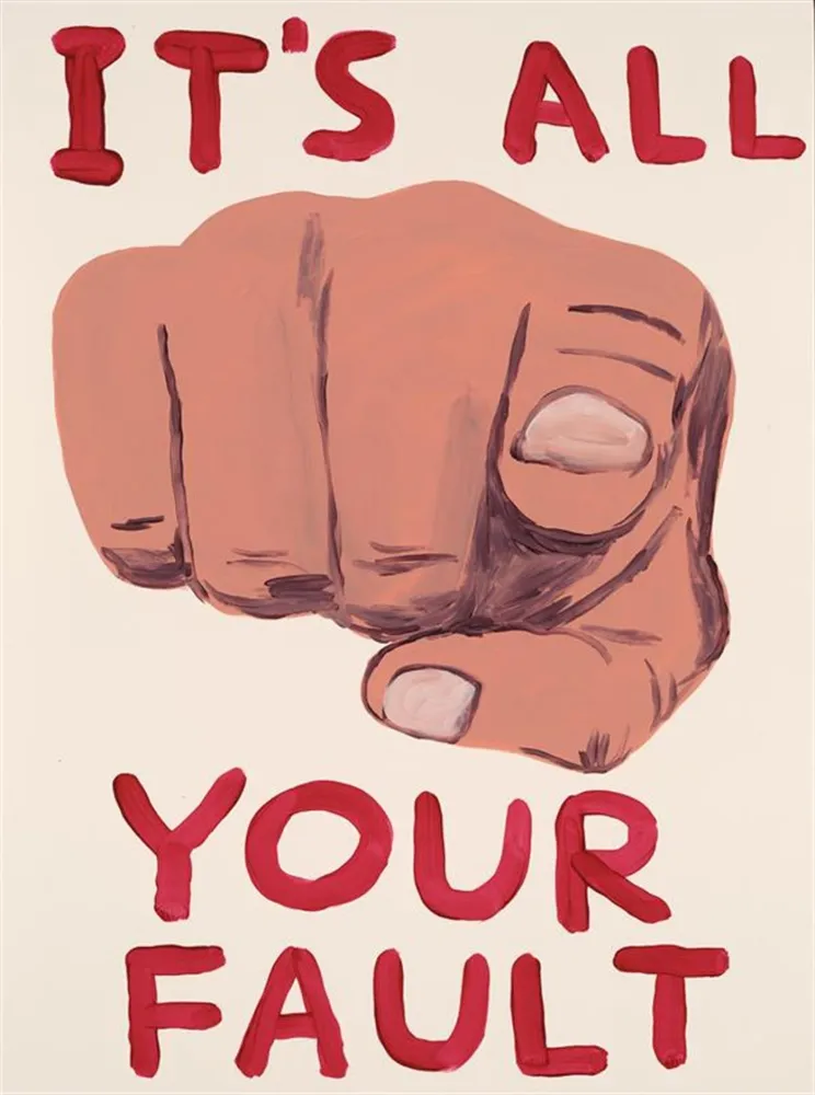 Zeefdruk Shrigley - It`s all your fault