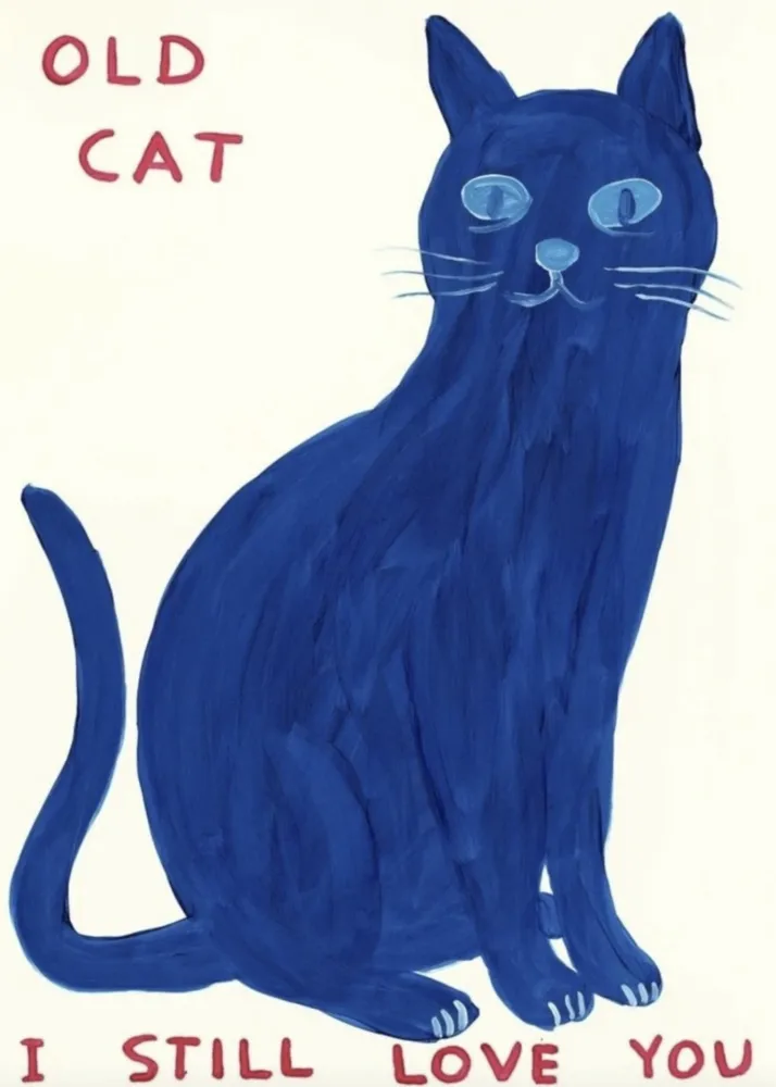 Zeefdruk Shrigley - Old Cat