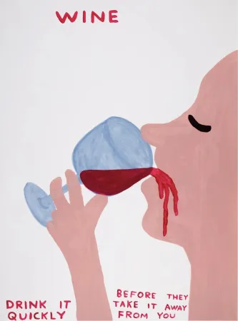 Zeefdruk Shrigley - Wine
