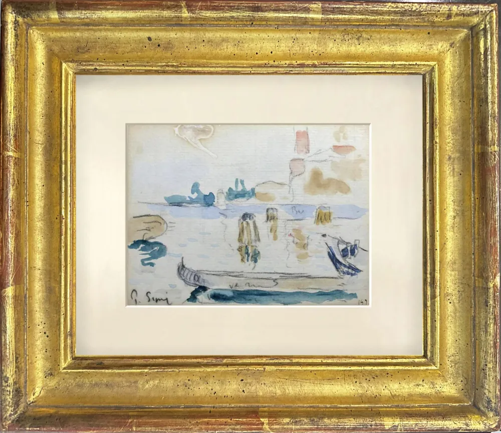 Geen Techniek Signac - VUE SUR LE PORT AVEC BATEAU DE REPOS