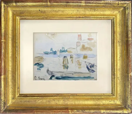 Geen Techniek Signac - VUE SUR LE PORT AVEC BATEAU DE REPOS