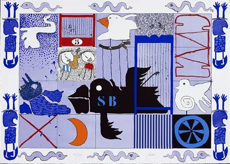 Zeefdruk Silvain - L'oiseau noir