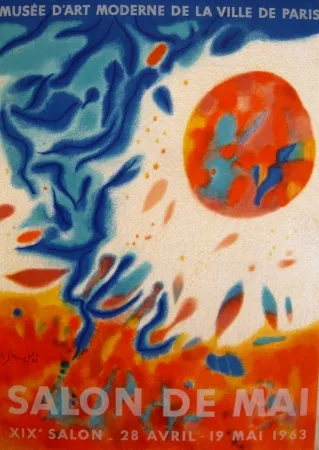 Lithografie Singier - Affiche exposition Musée d'art moderne